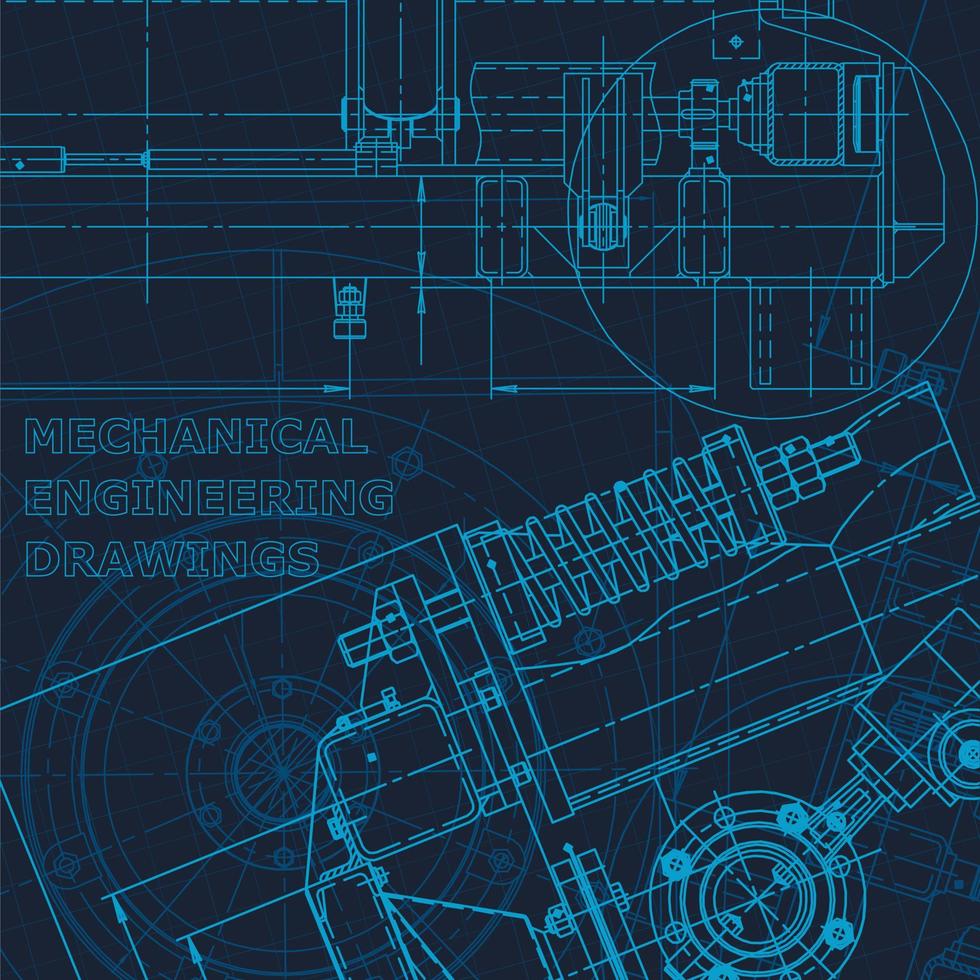 plano, bosquejo. Ilustración de ingeniería vectorial. portada, volante, pancarta vector
