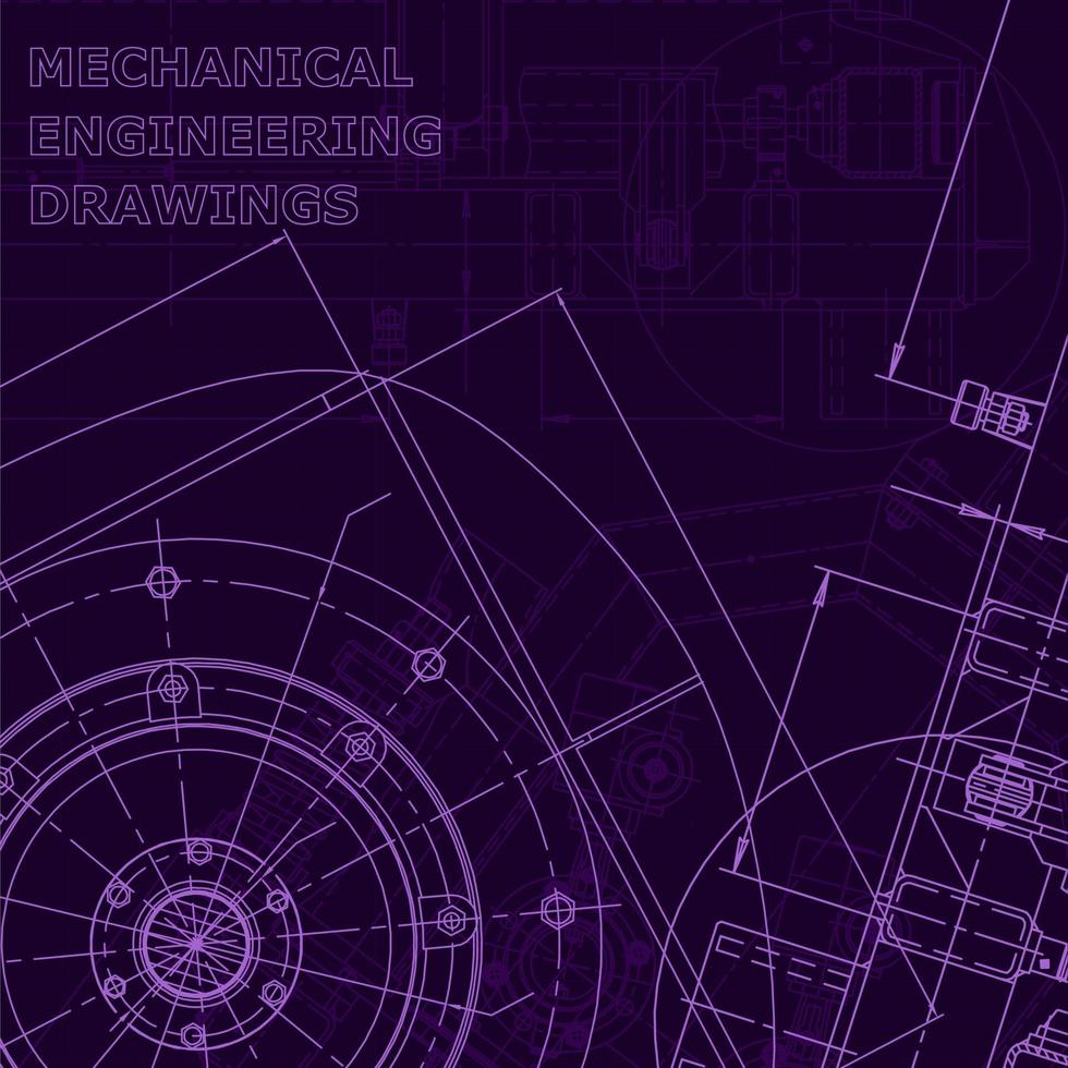 Blueprint, Sketch. Vector engineering illustration