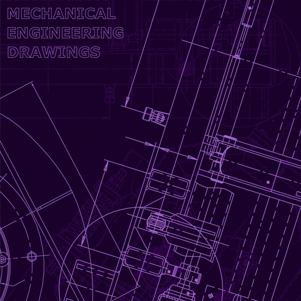 Blueprint, Sketch. Vector engineering illustration