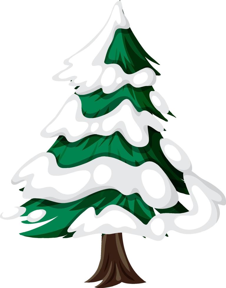 árbol de navidad aislado sobre un fondo blanco vector