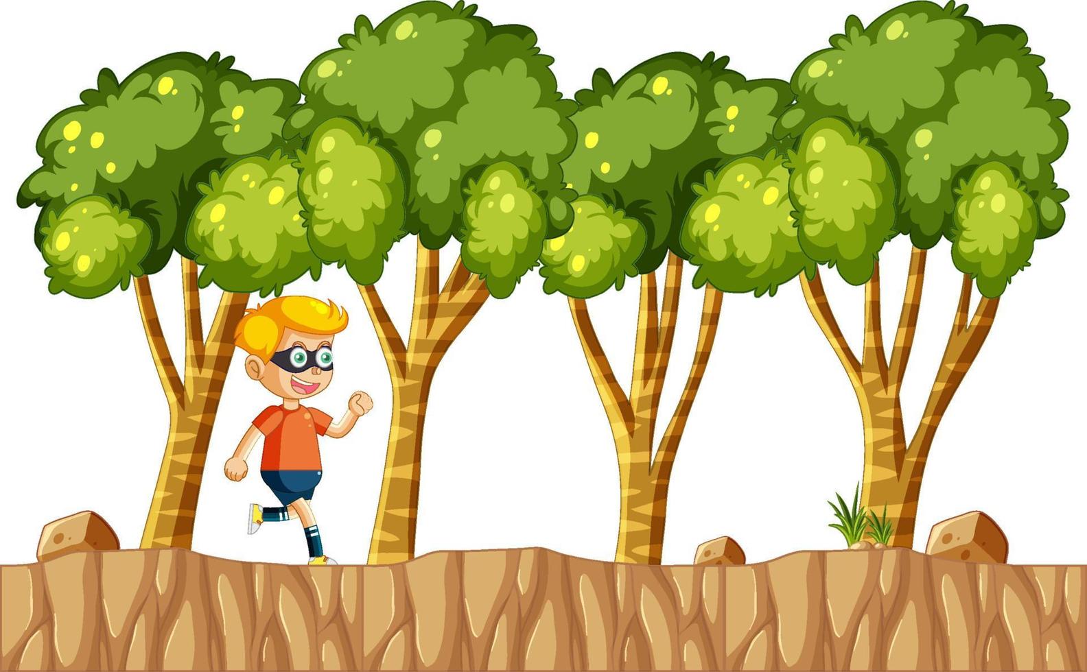 Cartoon Character Platform Game Objects and Elements vector