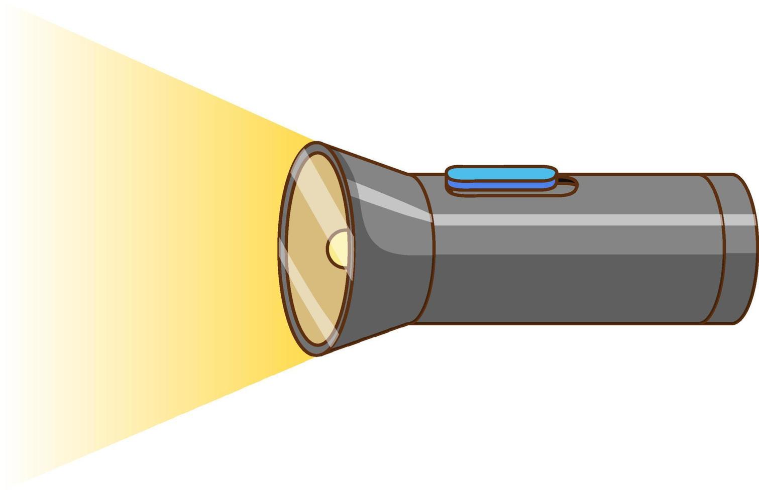 Torch or flashlight on white background vector