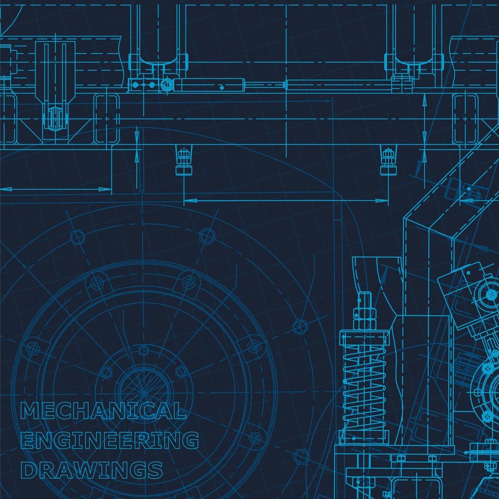 plano, bosquejo. Ilustración de ingeniería vectorial. portada, volante, pancarta vector