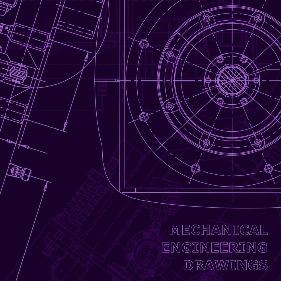 Blueprint, Sketch. Vector engineering illustration