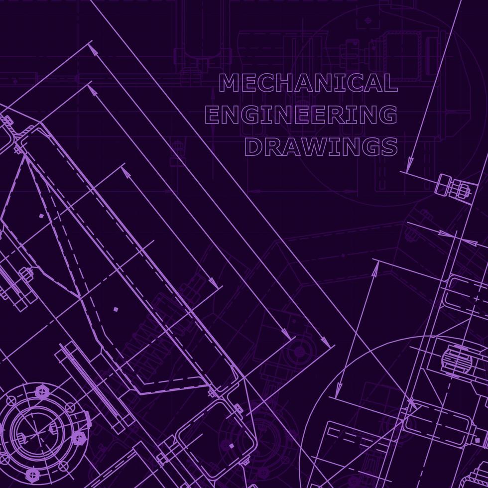 Blueprint, Sketch. Vector engineering illustration