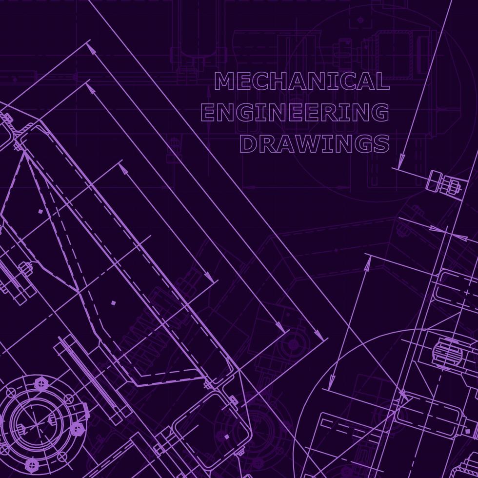 Blueprint, Sketch. Vector engineering illustration