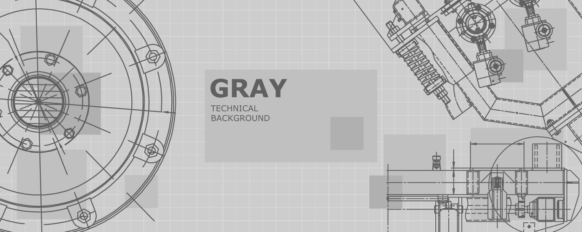 Abstract background concept mechanical engineering drawing. Engineering wallpaper vector