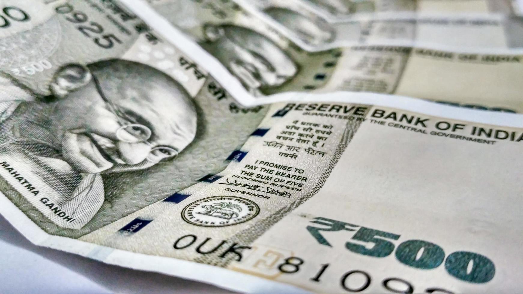 500 Rupees Collection Indian Currency photo