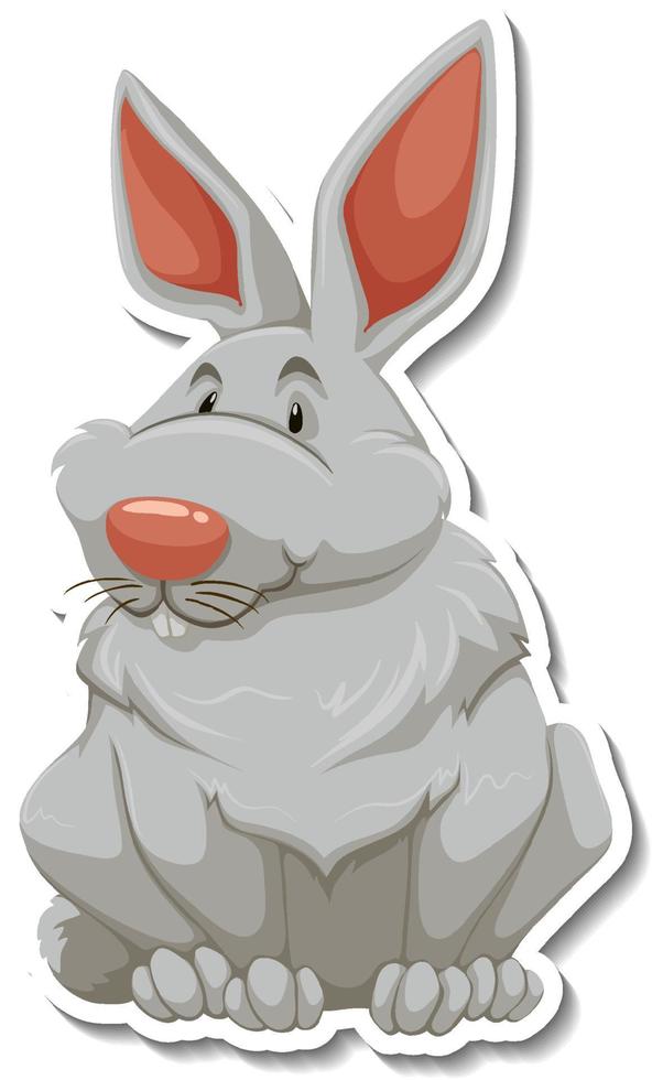 Rabbit cartoon character on white background vector