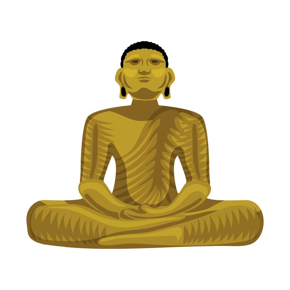Buddha Statue Tourism Composition vector