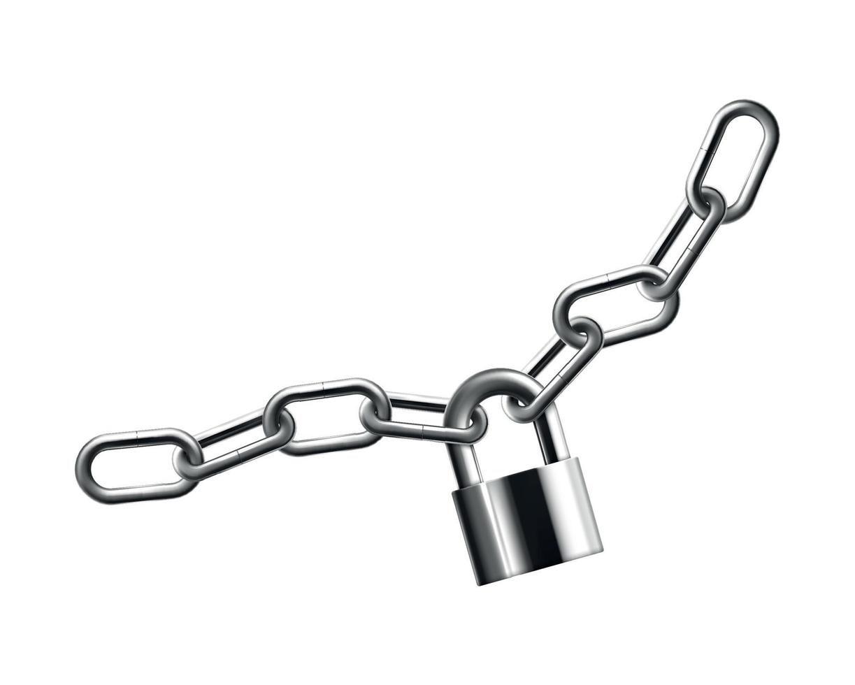 Lock With Chains Composition vector