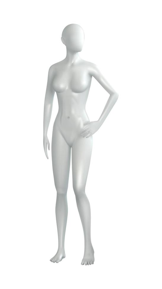 composición de maniquí de cuerpo femenino vector