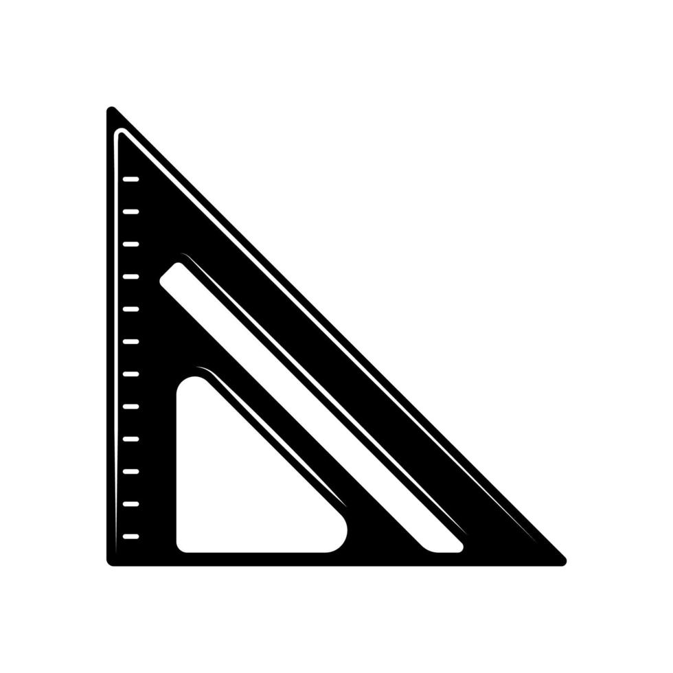 Triangular Ruler Engraving Composition vector