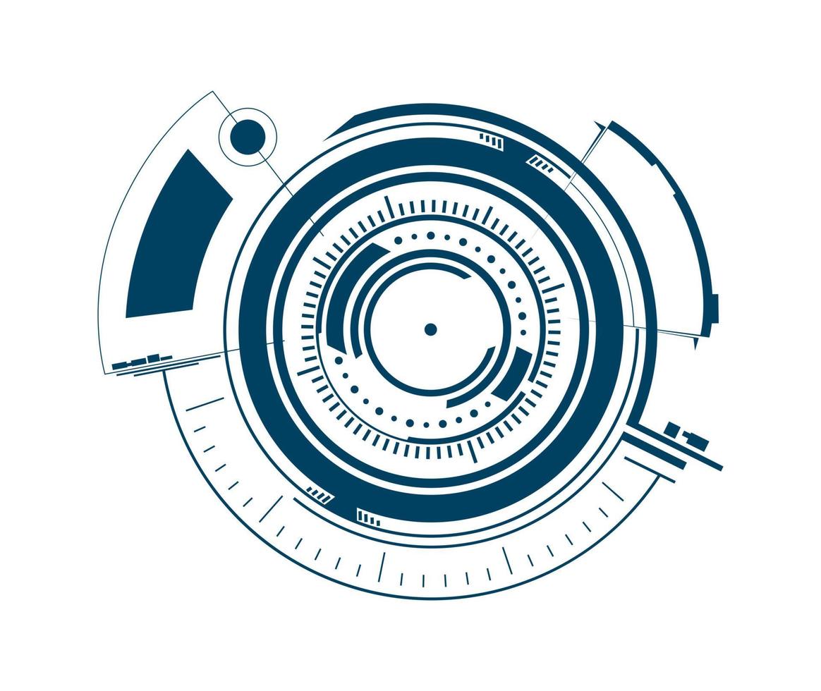 Futuristic HUD Circle Composition vector