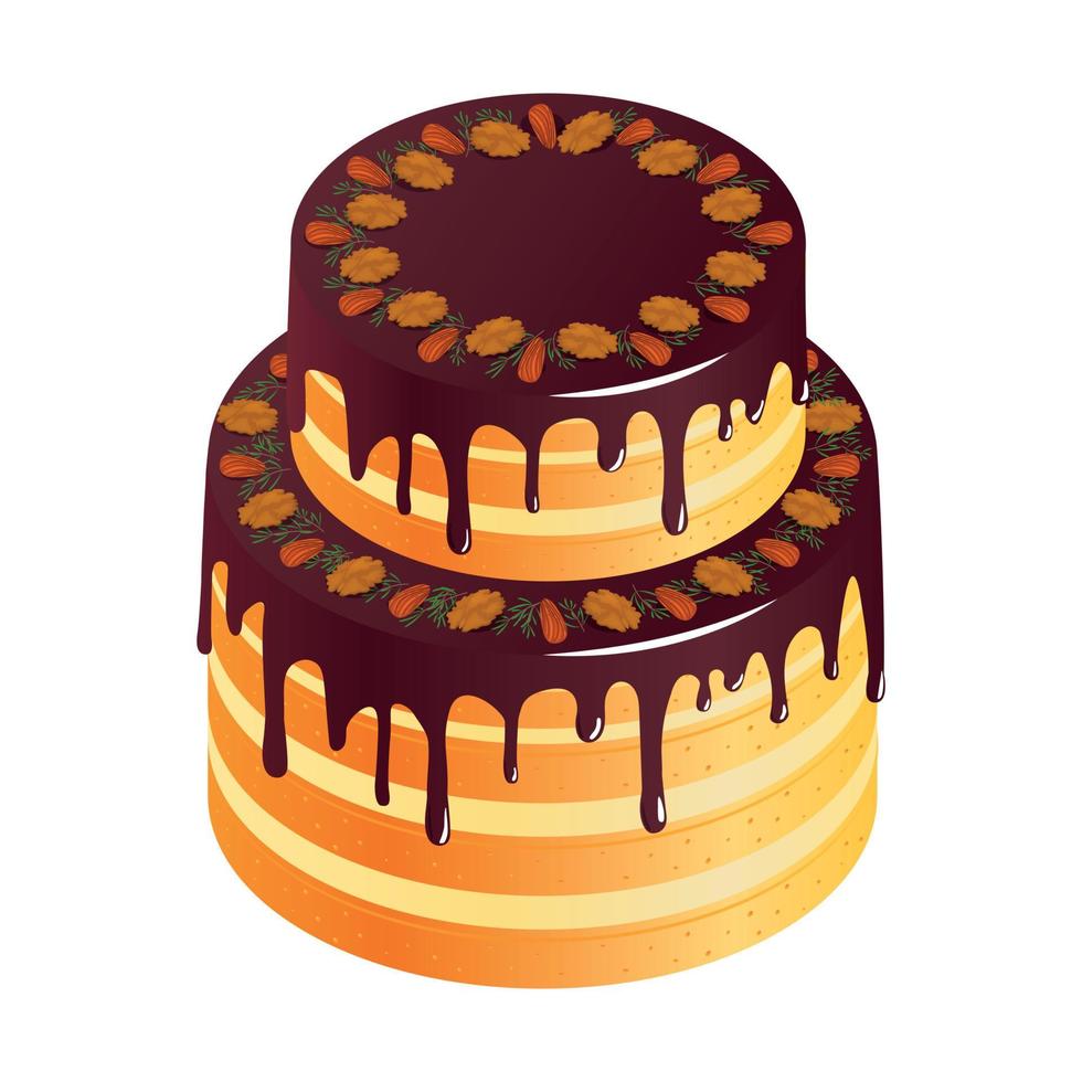 Double Fruit Cake Composition vector