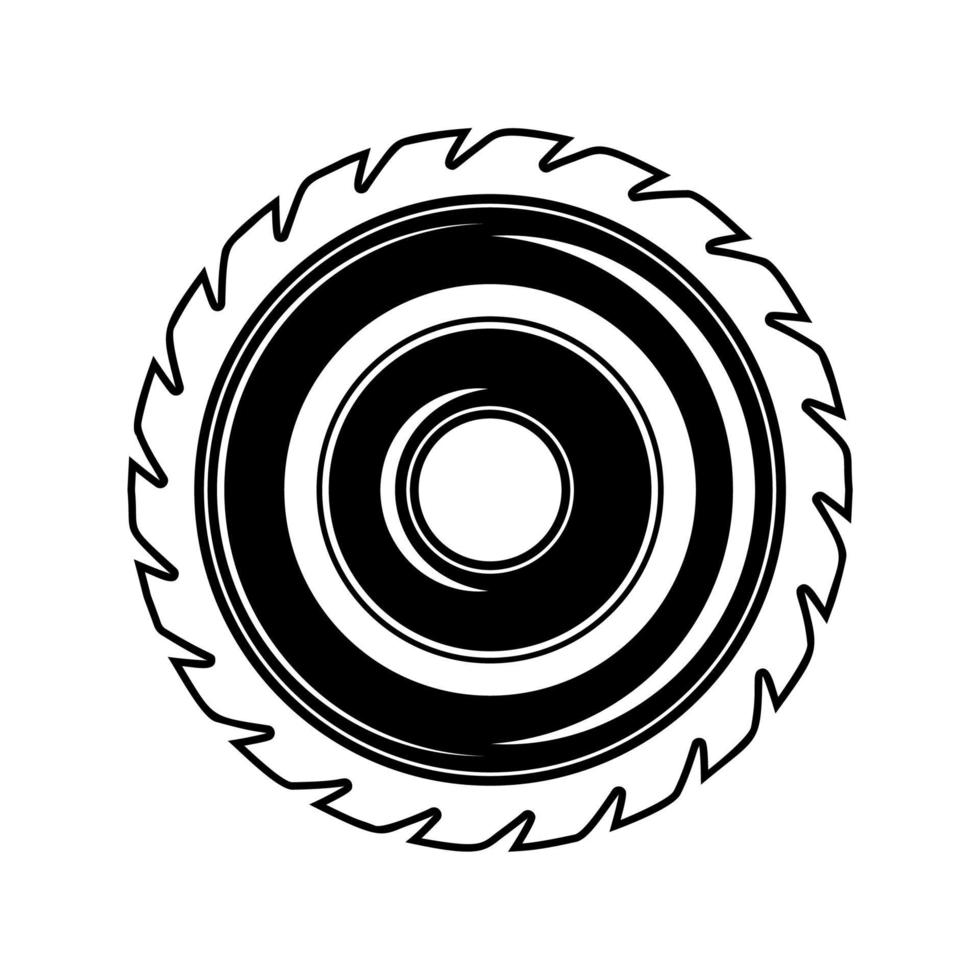 Woodwork Cutting Wheel Composition vector