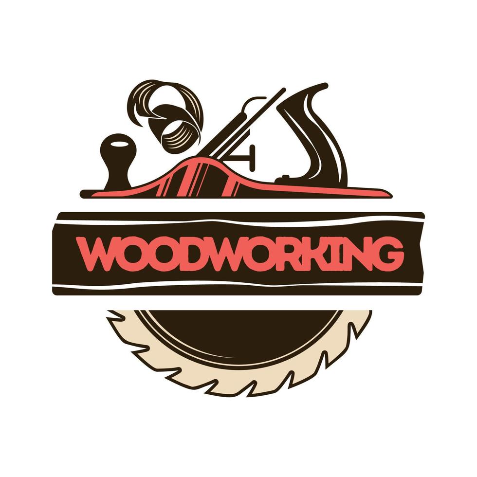 Woodworking Chisel Emblem Composition vector