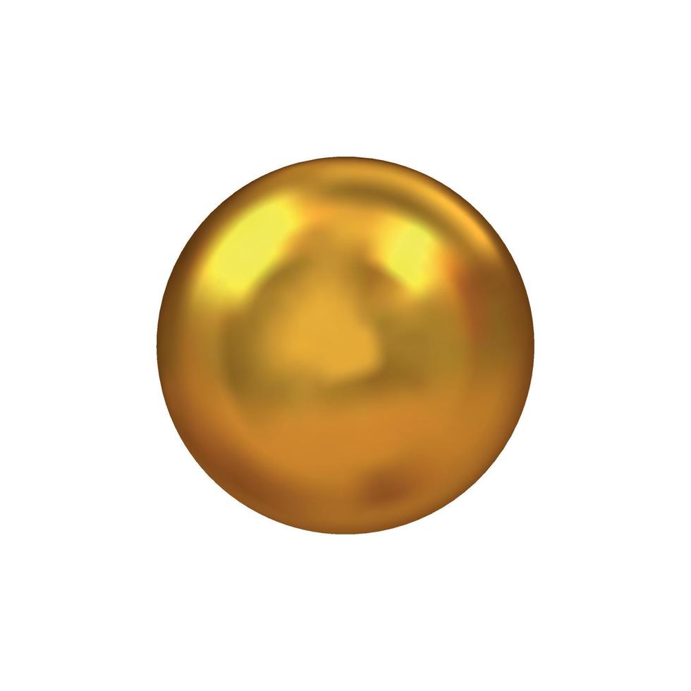 Golden Ball Realistic Composition vector