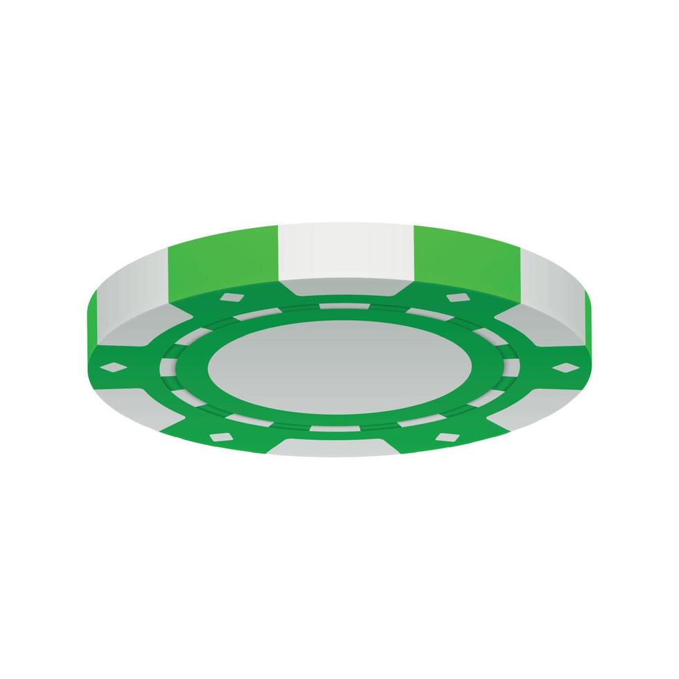 Green Casino Chip Composition vector