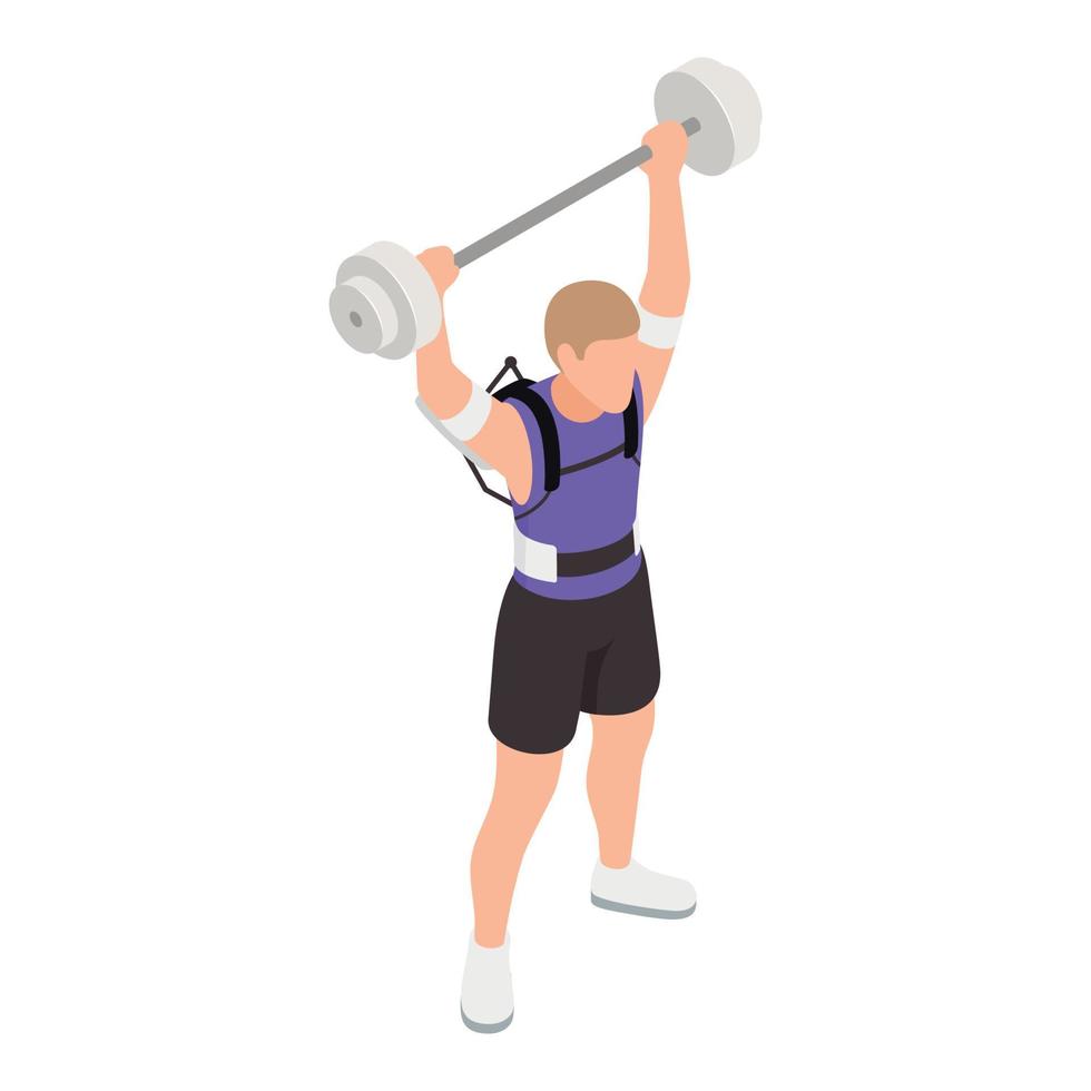 Bionic Suit Weightlifting Composition vector