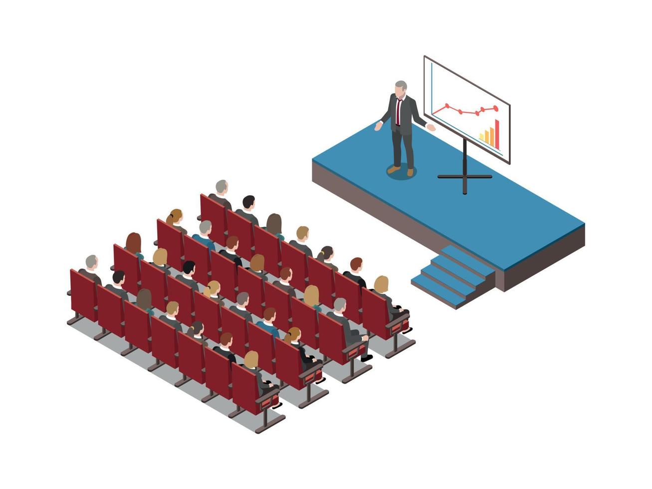 Conference Hall Speech Composition vector