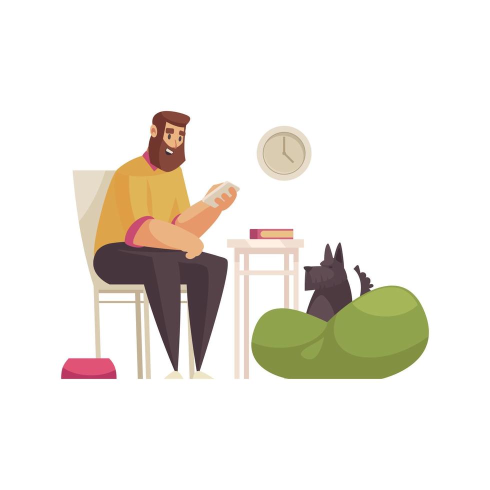 Talking To Dog Composition vector