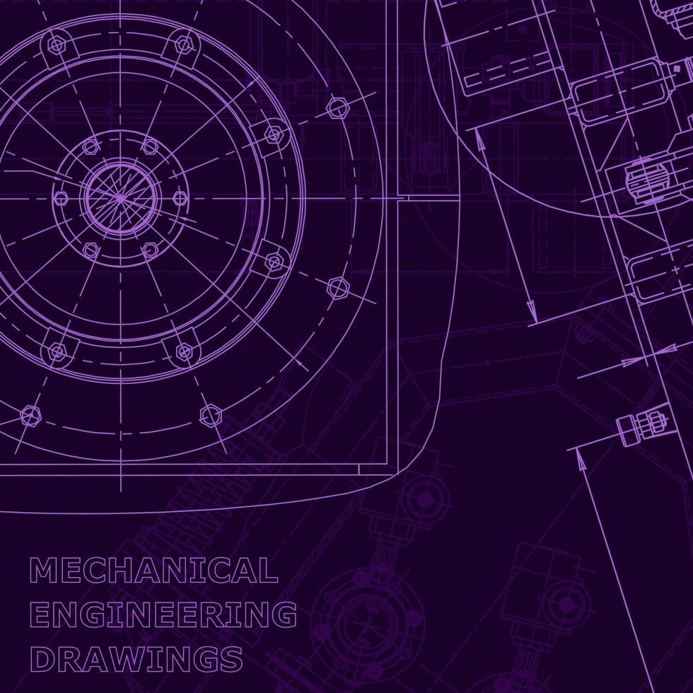 Blueprint, Sketch. Vector engineering illustration