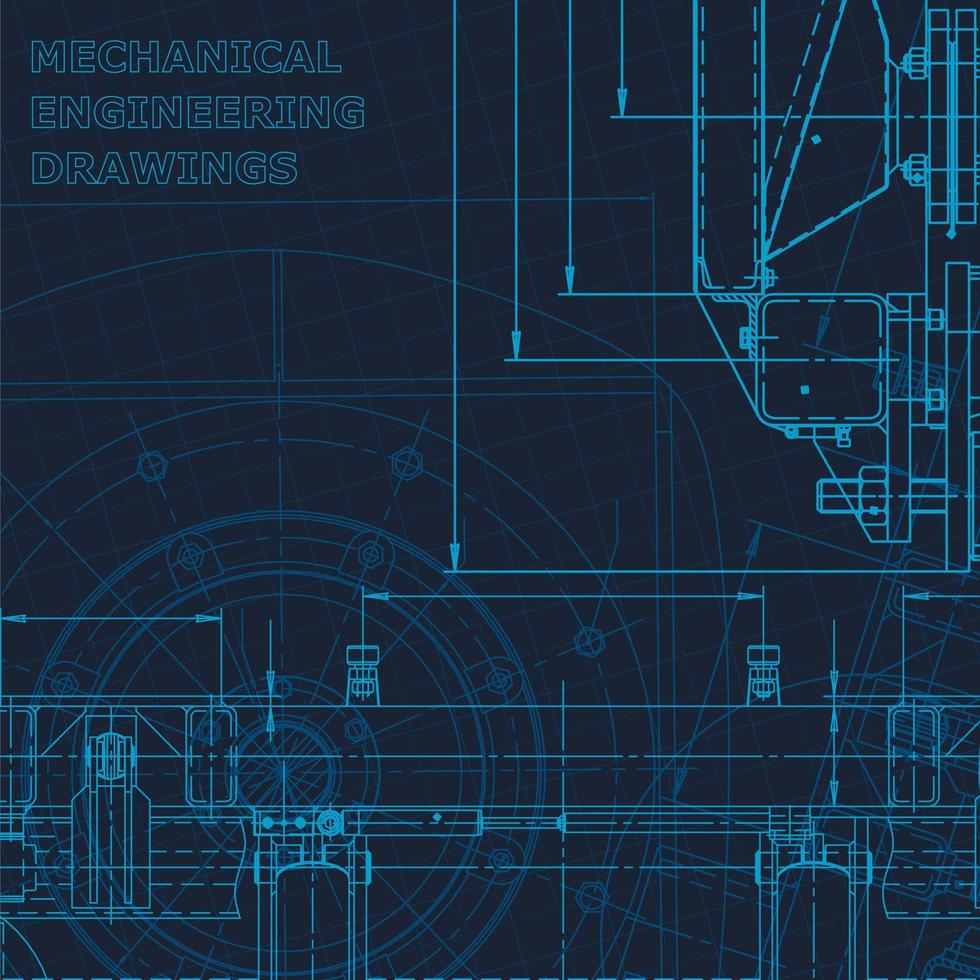 plano, bosquejo. Ilustración de ingeniería vectorial. portada, volante, pancarta vector