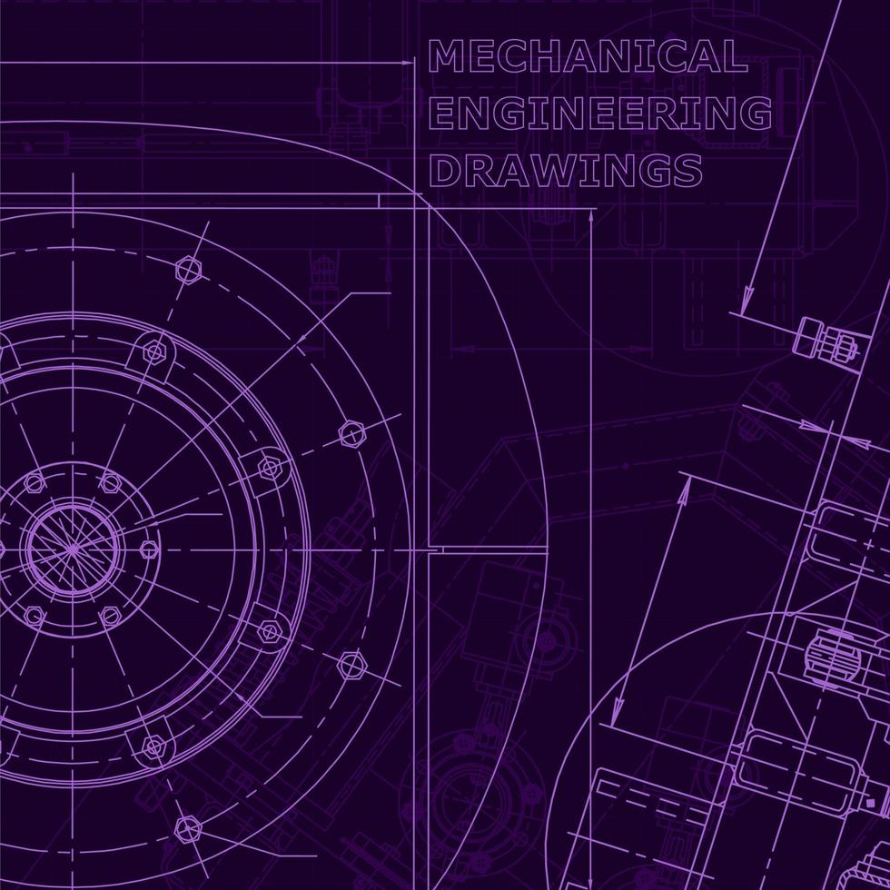 Blueprint, Sketch. Vector engineering illustration