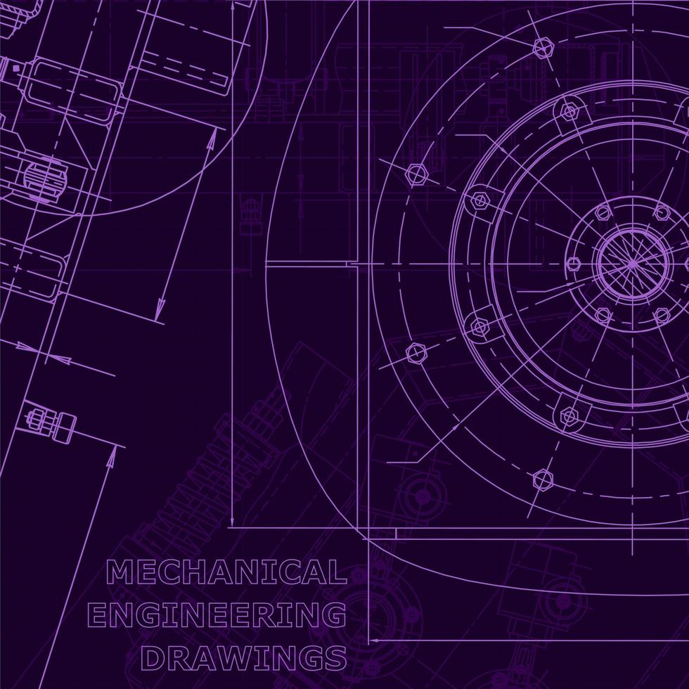 Blueprint, Sketch. Vector engineering illustration