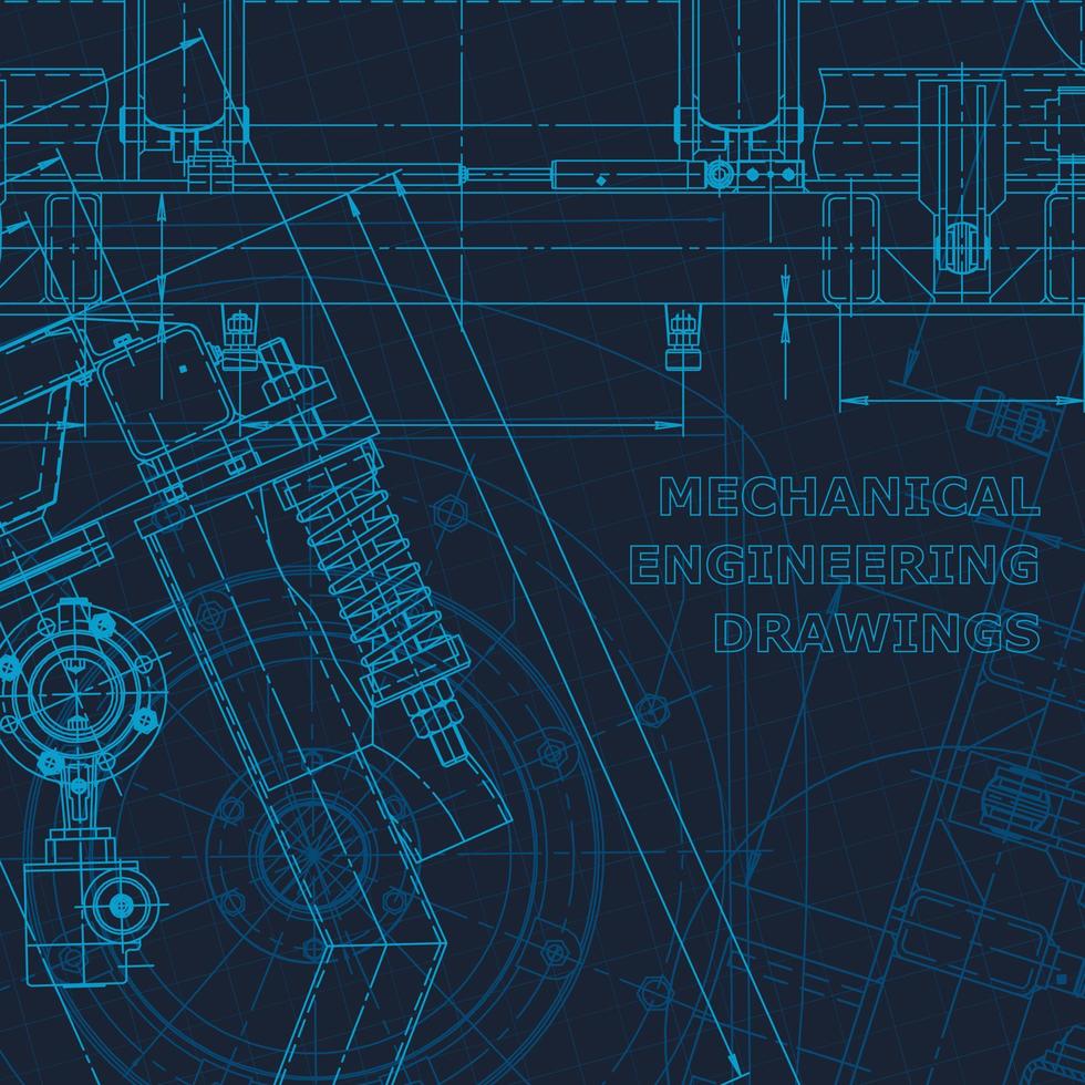 plano, bosquejo. Ilustración de ingeniería vectorial. portada, volante, pancarta vector