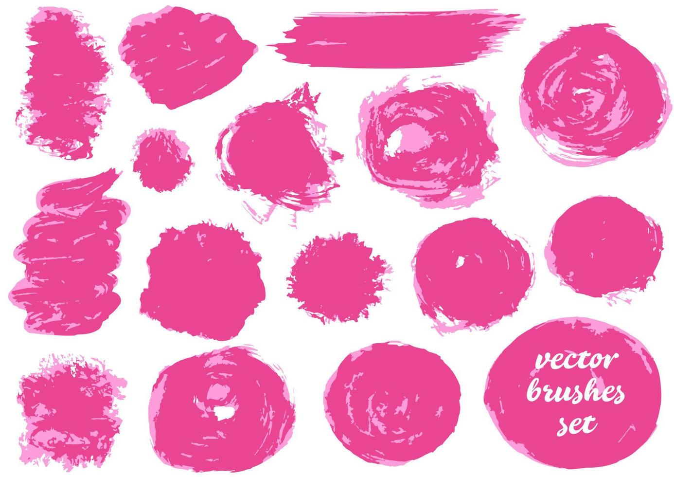 Collection of paint, ink brush strokes, brushes, blots vector