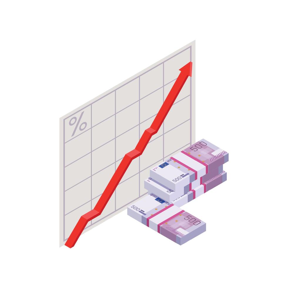 Earning Money Up Composition vector