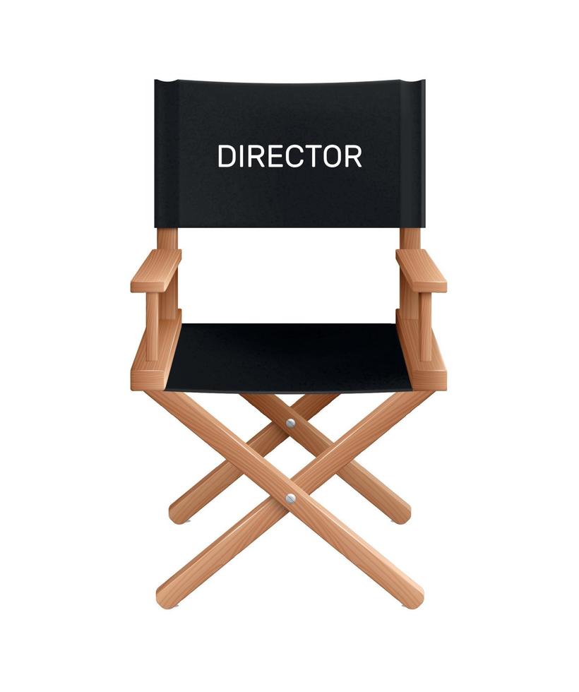 Composición de la silla de directores de cine vector