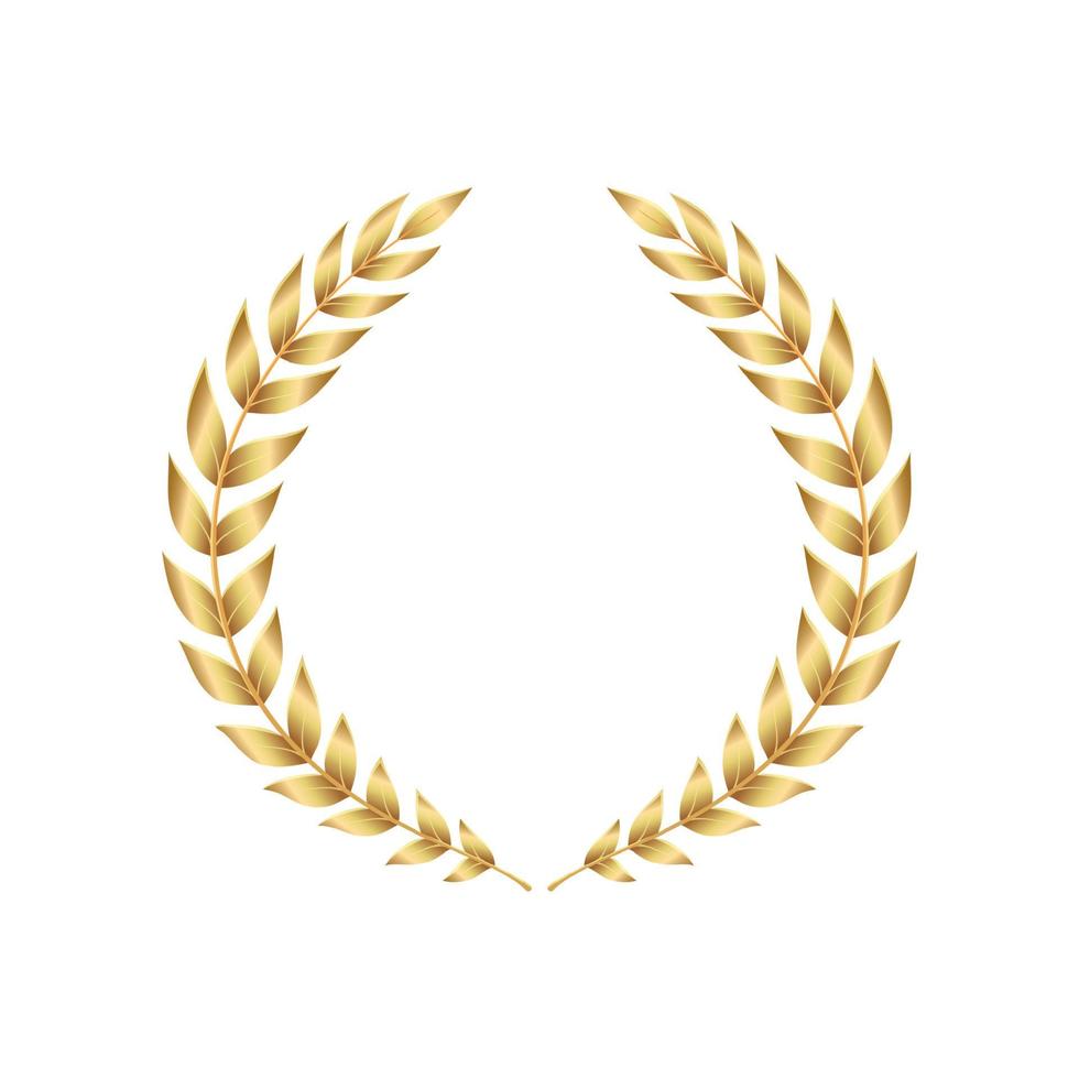 Laurel Wreath Gold Composition vector