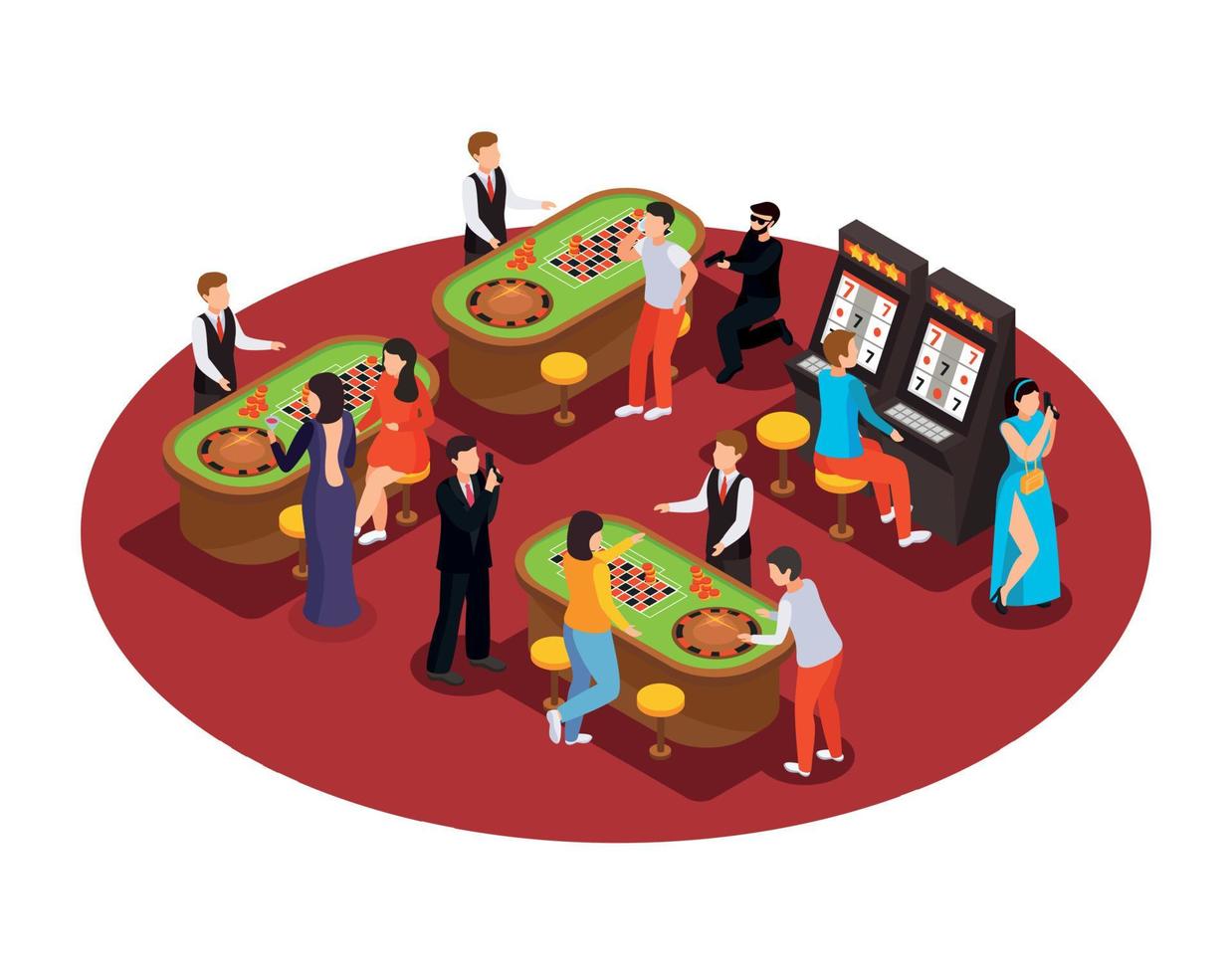 Casino Special Agent Composition vector