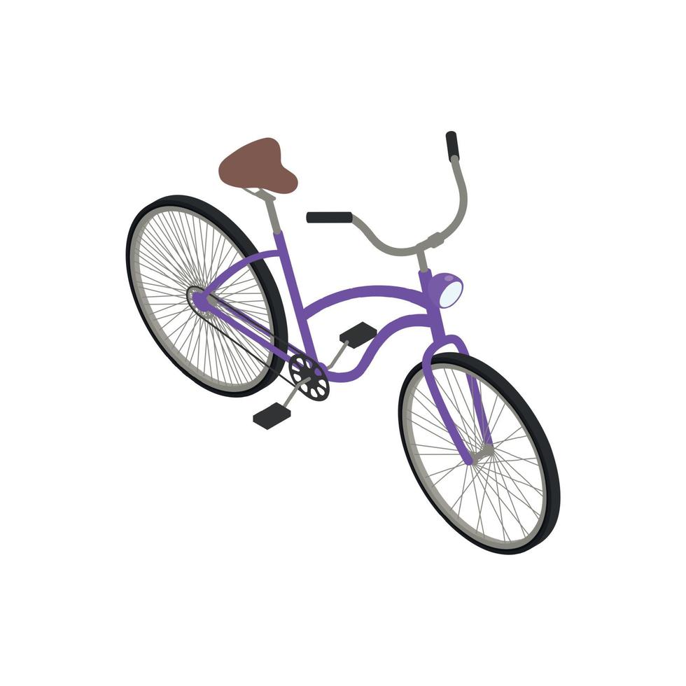 Isometric Cruise Bicycle Composition vector