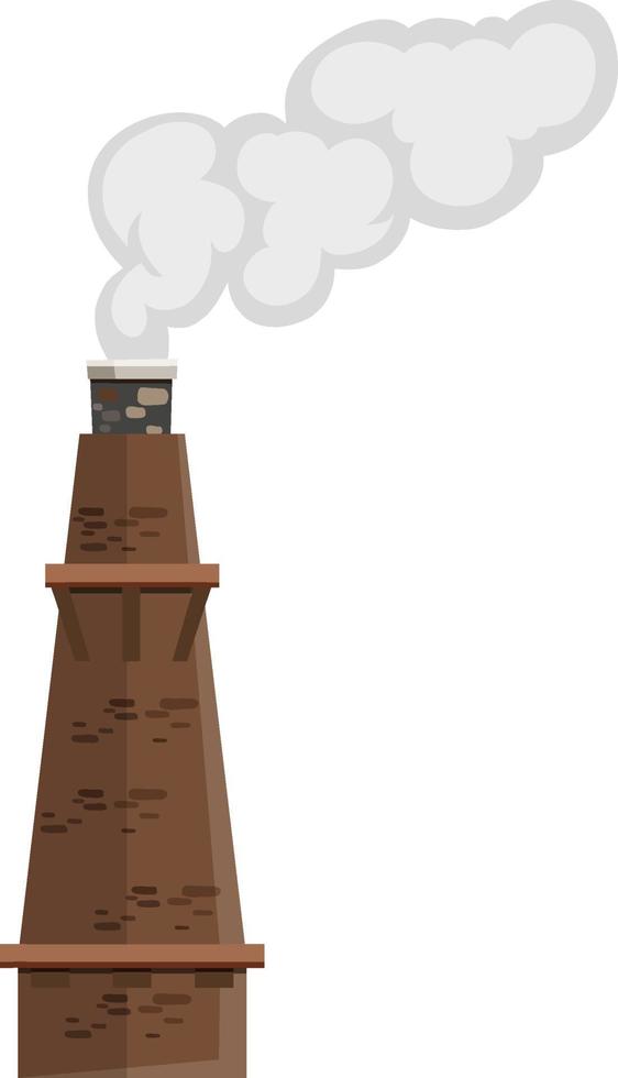 antigua chimenea medieval con humo vector