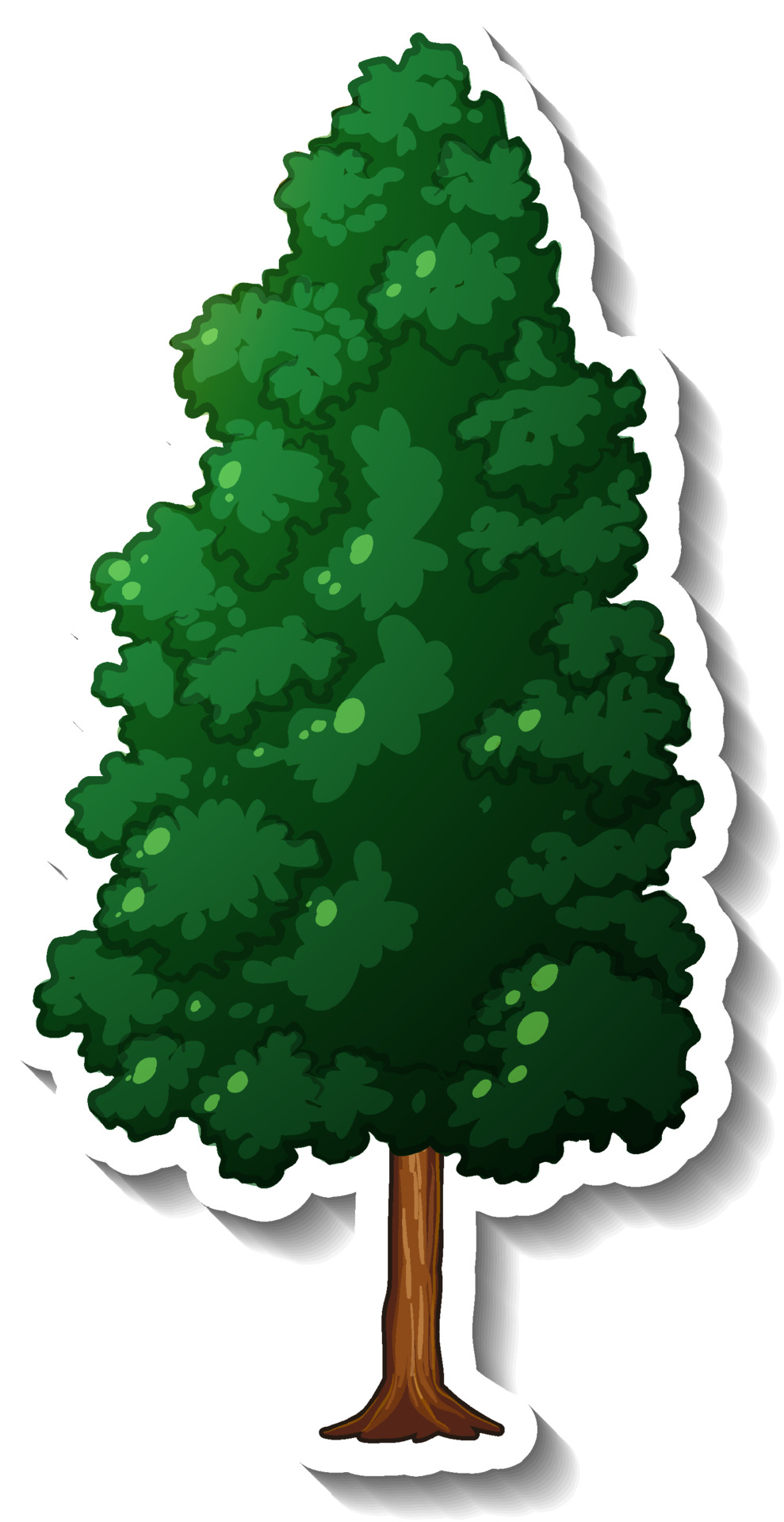 Tree sticker on white background 3628072 Vector Art at Vecteezy