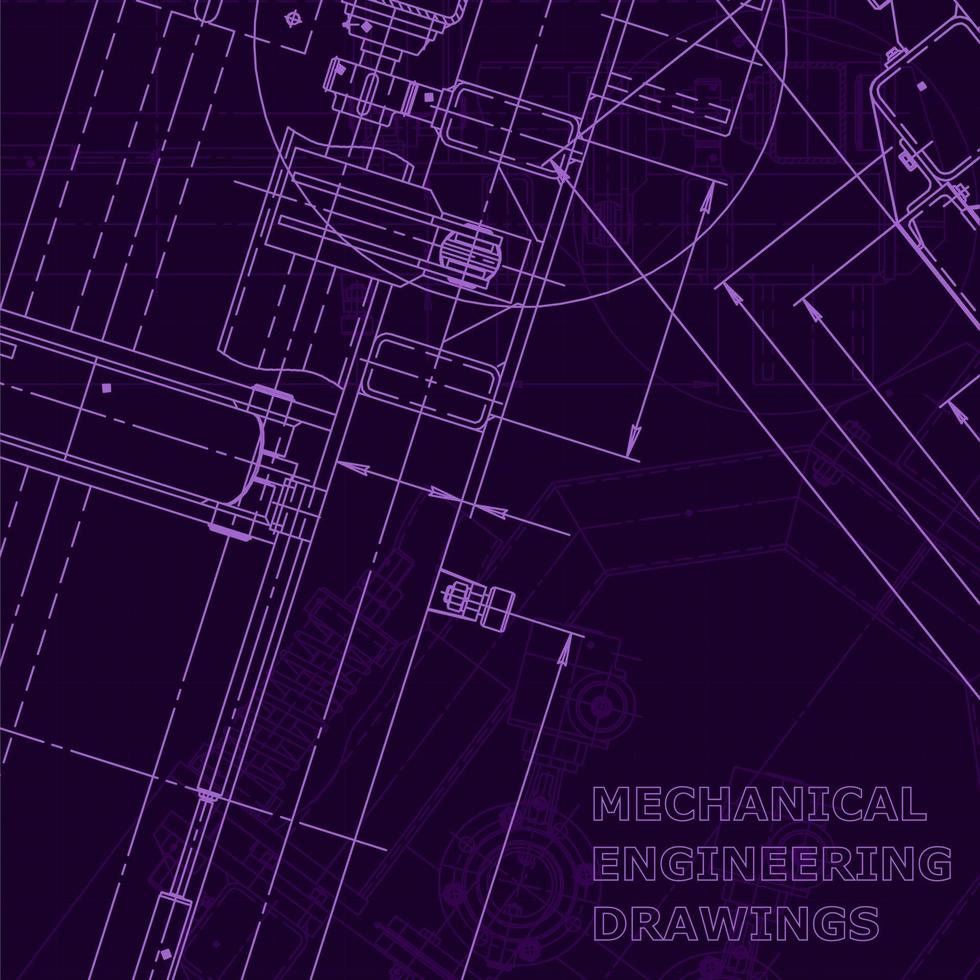Blueprint, Sketch. Vector engineering illustration