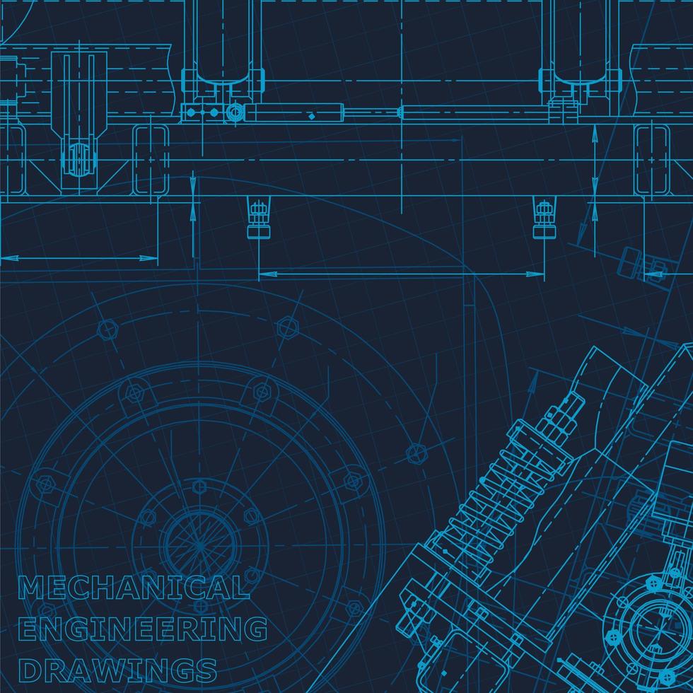 plano, bosquejo. Ilustración de ingeniería vectorial. portada, volante, pancarta vector