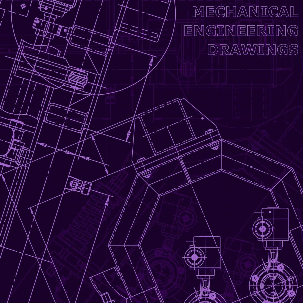 Blueprint, Sketch. Vector engineering illustration
