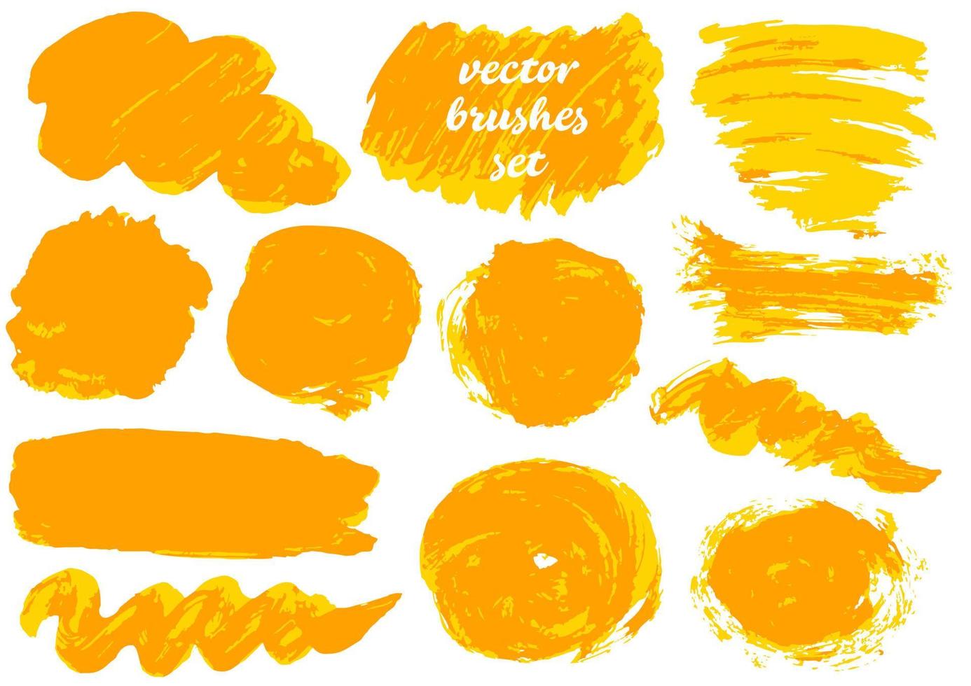 Collection of paint, ink brush strokes, brushes, blots vector