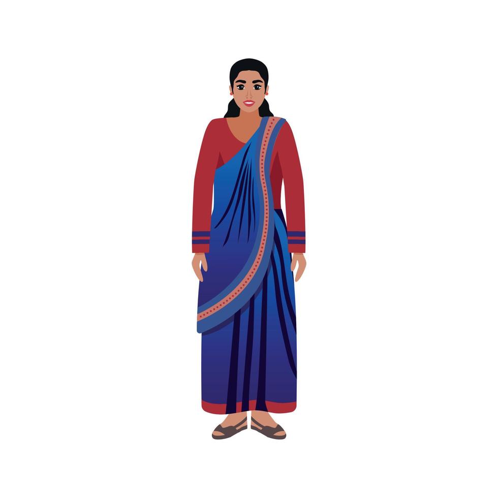 Sri Lankian Woman Composition vector