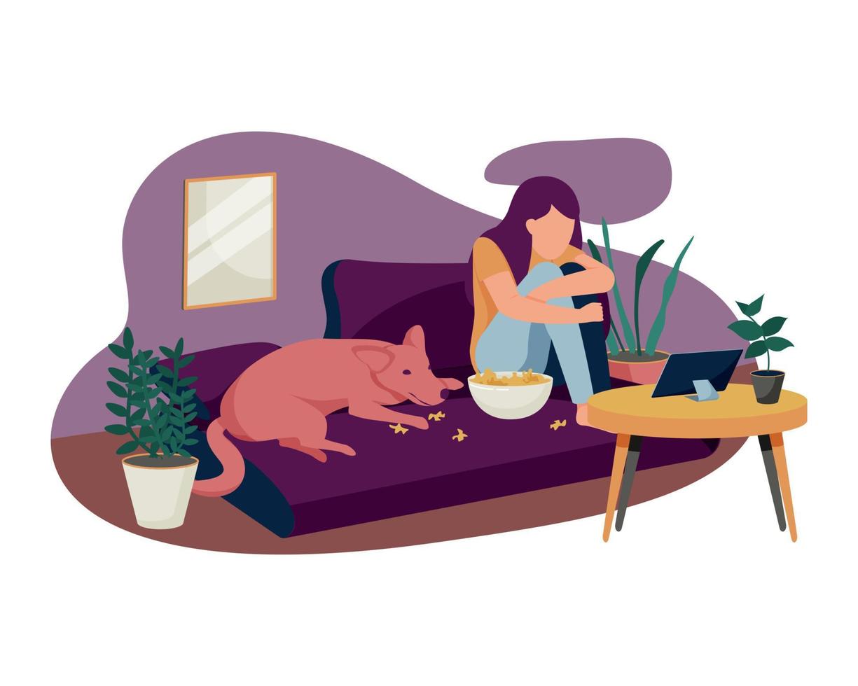 Movie With Dog Composition vector