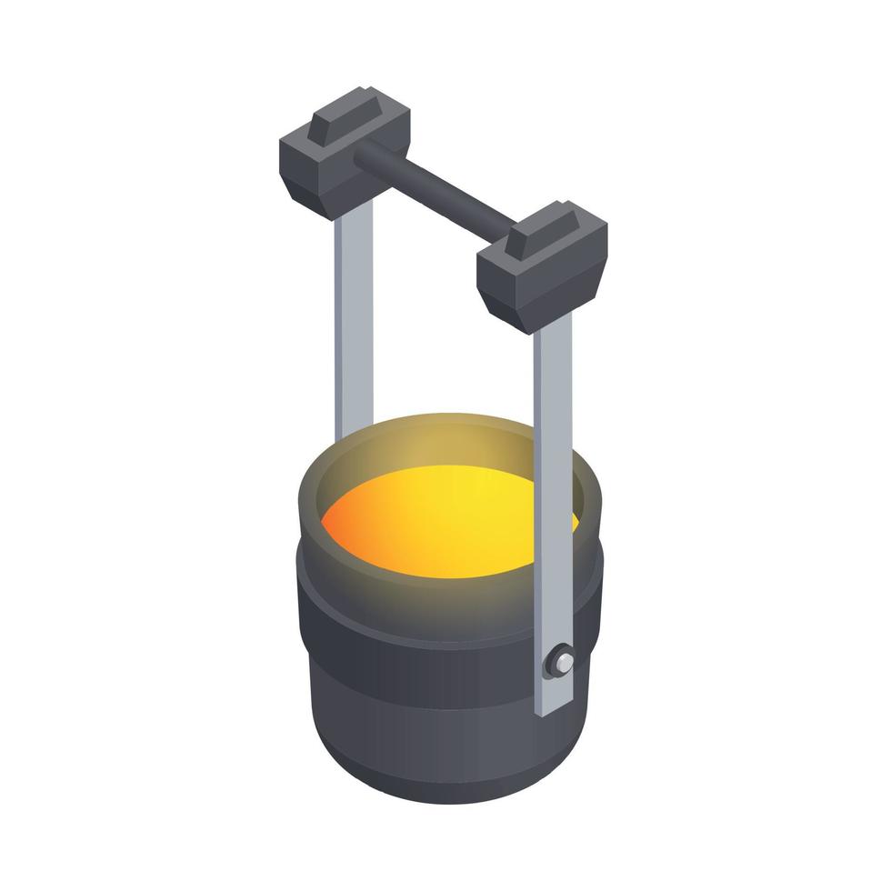 Molten Steel Bucket Composition vector