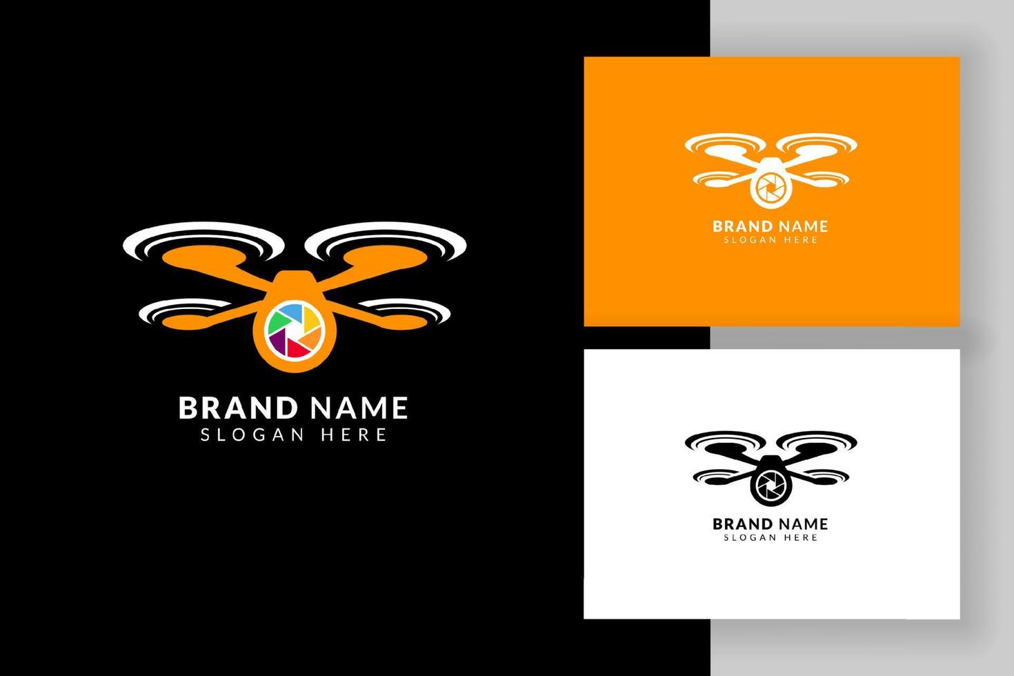 Drone logo design template. Drone sign symbol illustration. vector