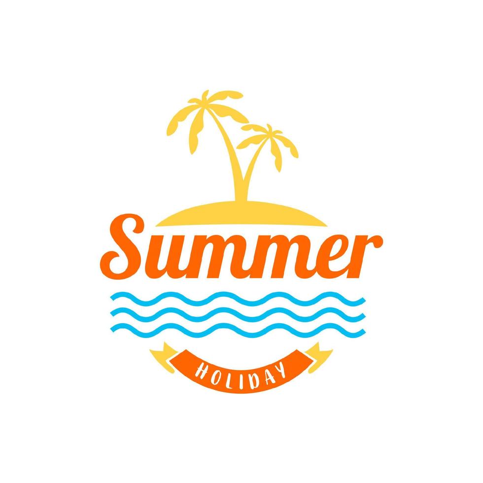 Summer emblems with palms for emblem sign symbol and sticker vector