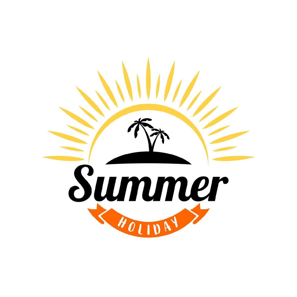 Summer emblems with palms for emblem sign symbol and sticker vector