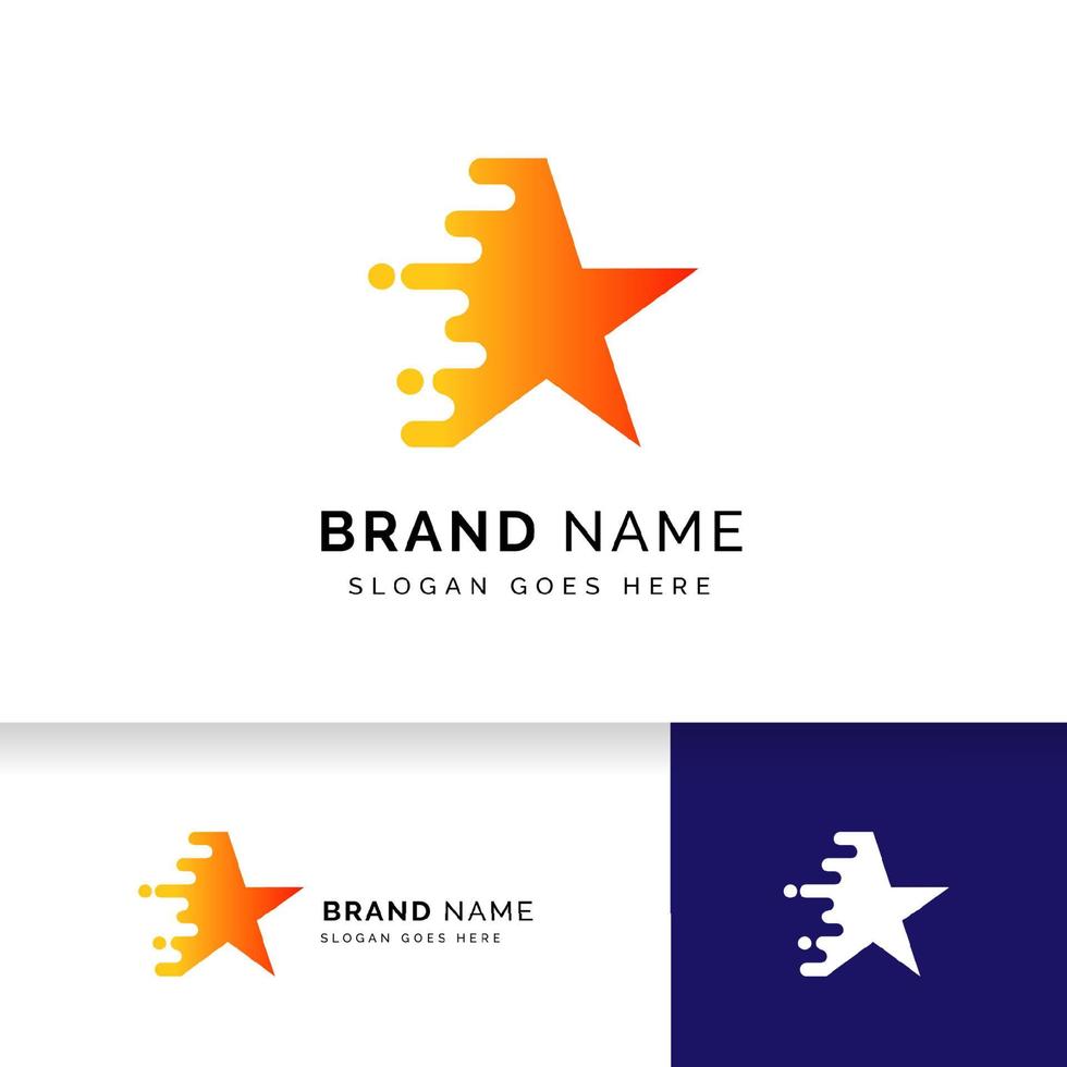 fast star logo design template. speed star logo vector